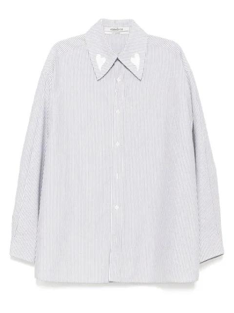 heart patched balloon shirt by KIMHEKIM