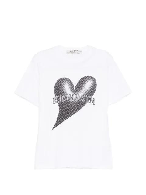 heart-print T-shirt by KIMHEKIM