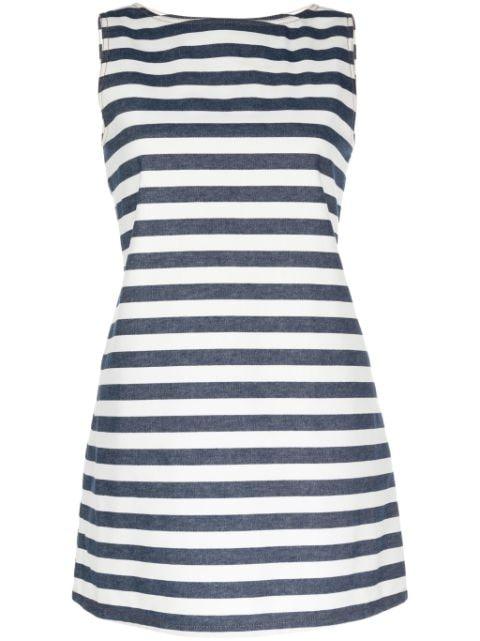 sleeveless striped cotton dress by KIMHEKIM
