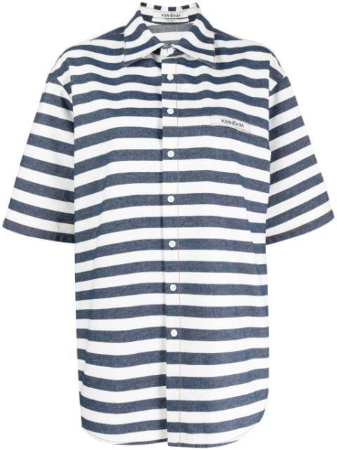 striped cotton shirt by KIMHEKIM
