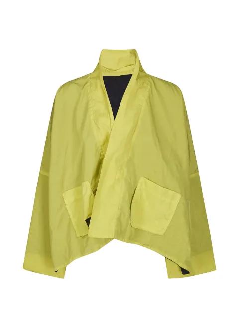 crinkled shawl-collar jacket by KIMO NO-RAIN