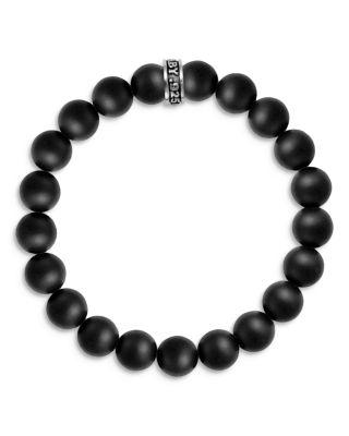 Black Onyx Beaded Bracelet by KING BABY STUDIO