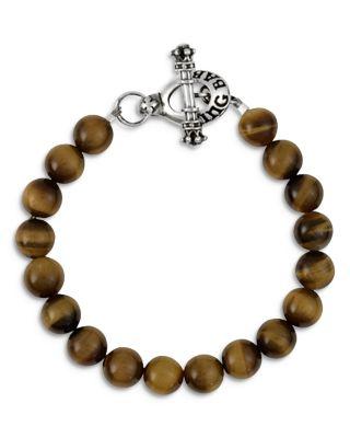 Brown Tiger Eye Bead Bracelet by KING BABY STUDIO