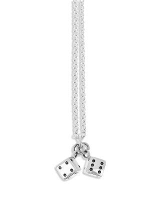 Dice Pendant Necklace in Sterling Silver by KING BABY STUDIO