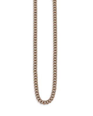 Fine Curb Link Necklace in 10K Yellow Gold by KING BABY STUDIO