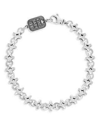 Sterling Silver Small Diamond Link Bracelet by KING BABY STUDIO