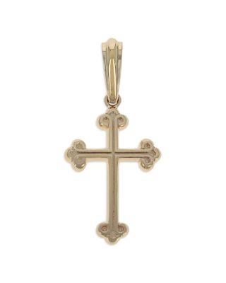 Traditional Cross Pendant in 10K Yellow Gold by KING BABY STUDIO