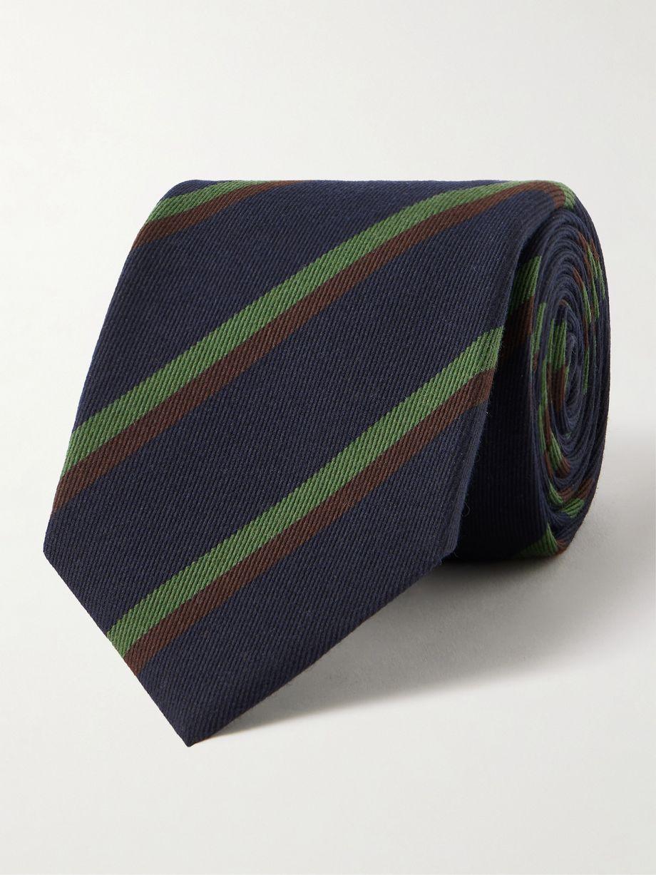 + Drake's 7.5cm Striped Silk-Jacquard Tie by KINGSMAN + Drake's 7.5cm Striped Silk-Jacquard Tie by KINGSMAN