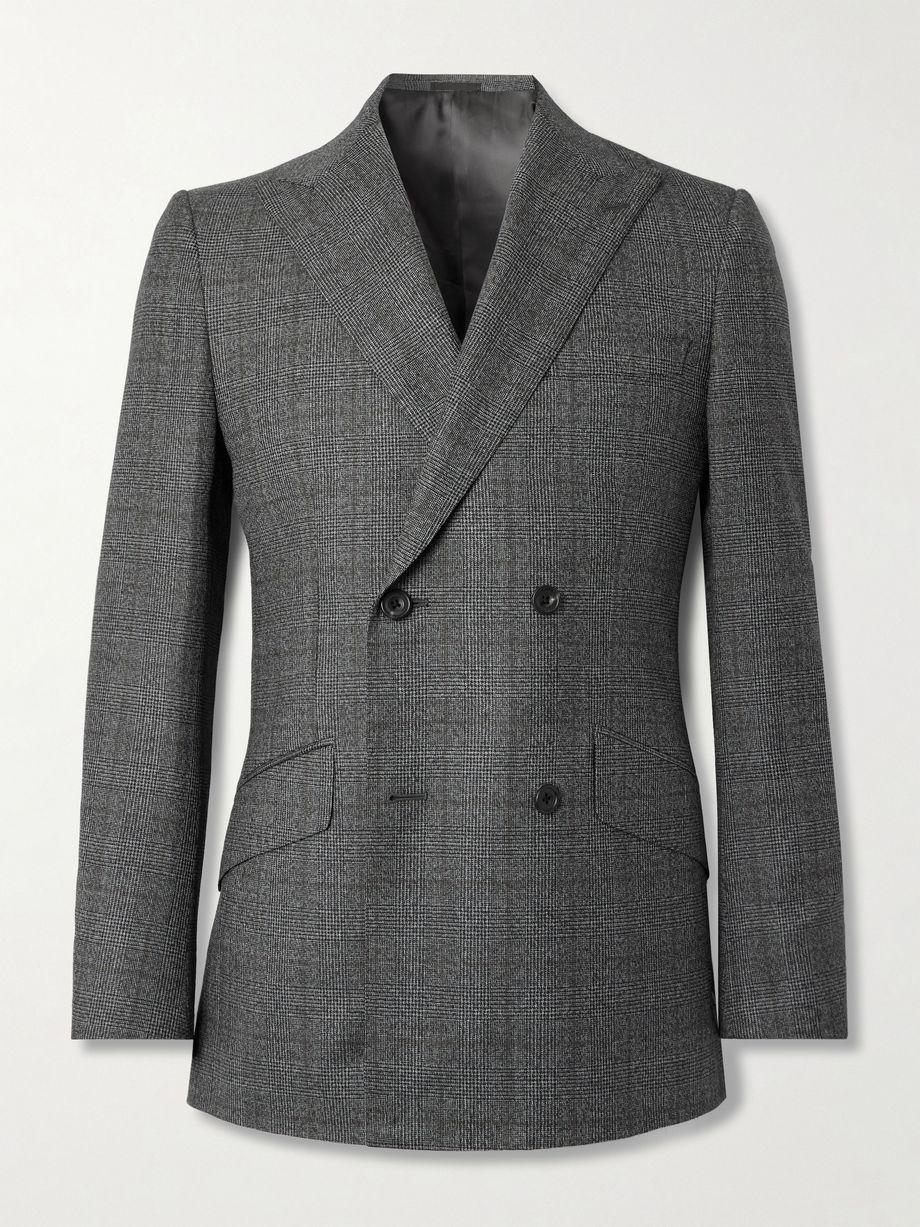 Jaspe Slim-Fit Double-Breasted Prince of Wales Checked Wool Blazer by KINGSMAN