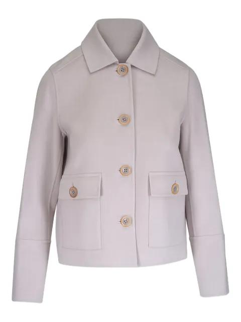 Birch pocket short coat by KINROSS CASHMERE