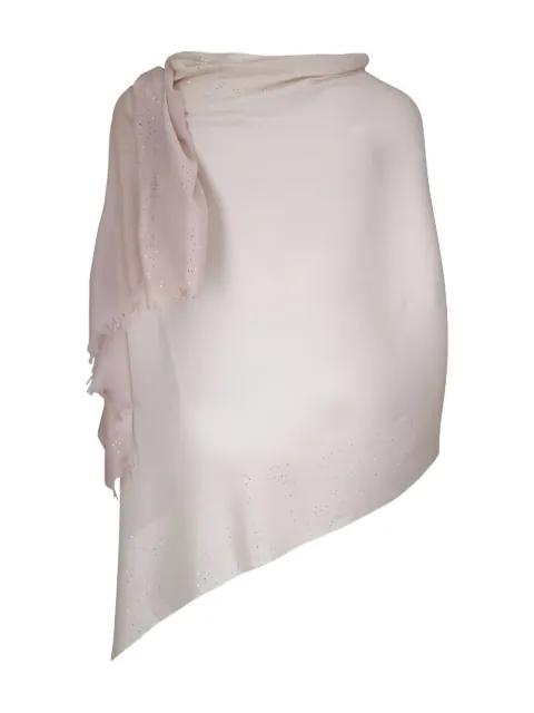 Cameo Ombre fringed embellished scarf by KINROSS CASHMERE