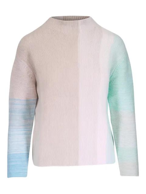 Garter Dune colour block sweater by KINROSS CASHMERE