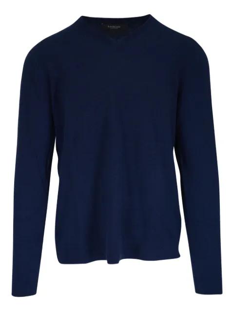 V-neck ribbed trims sweater by KINROSS CASHMERE
