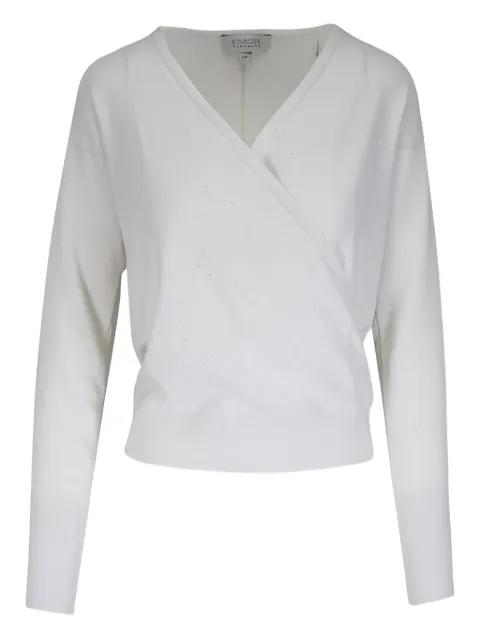 V-neck wrap top by KINROSS CASHMERE