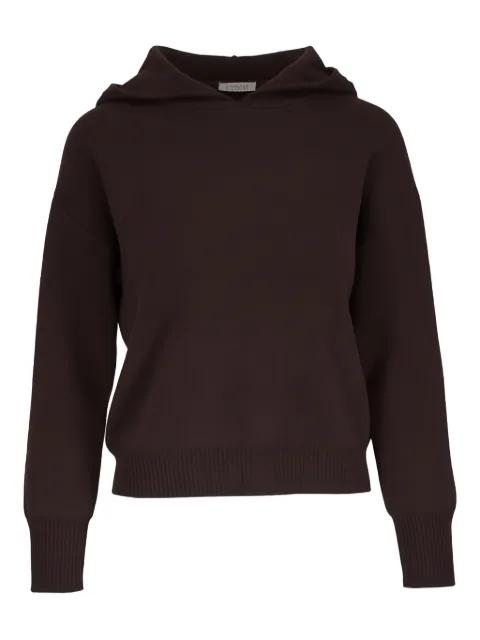 hoodied knit hoodie by KINROSS CASHMERE