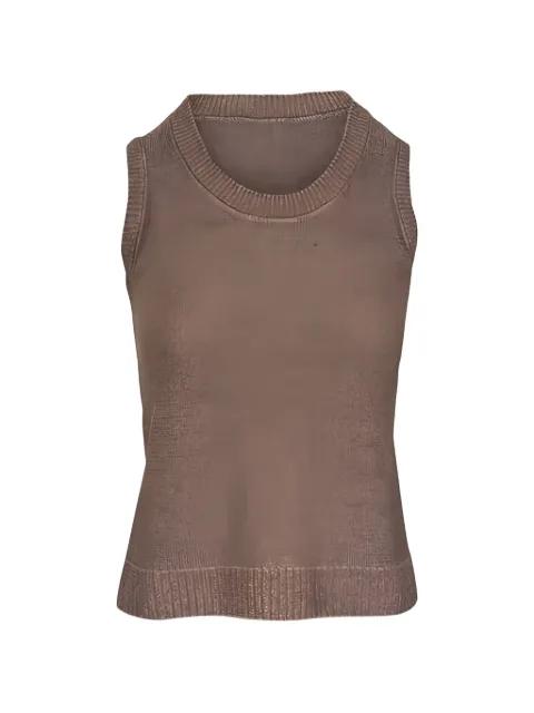 lurex knitted tank top by KINROSS CASHMERE