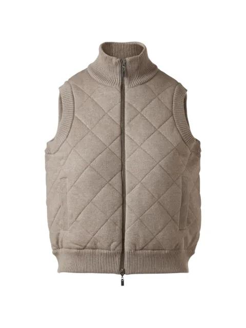 quilted gilet by KINROSS CASHMERE