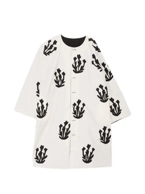 floral-embrodairy coat by KINYAN LAM