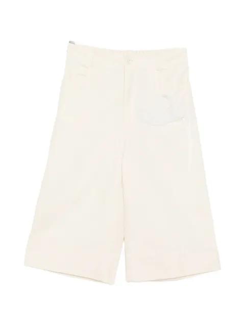 hand-embroidered cropped trousers by KINYAN LAM