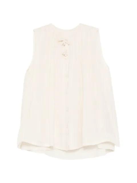 pleated vest by KINYAN LAM