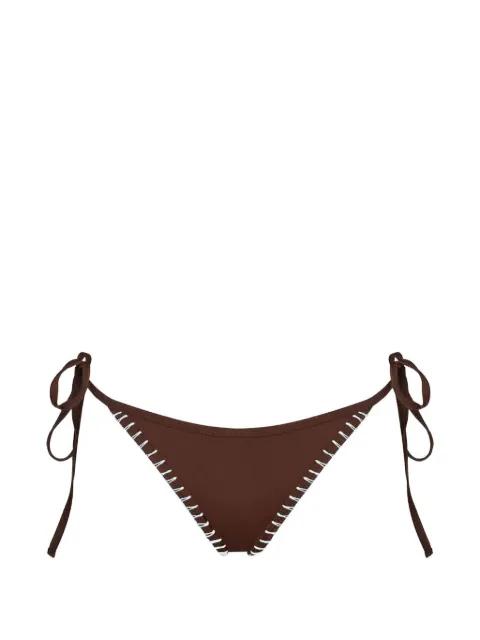 Zoe hand-embroidered bikini bottoms by KIOHNE