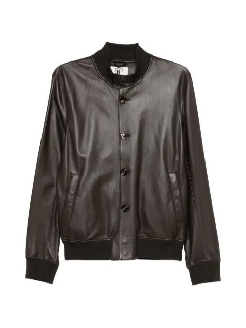 buttoned leather jacket by KIRED