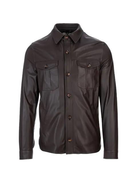 flap-pocket overshirt by KIRED