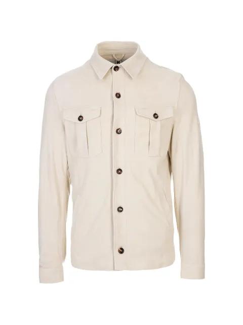 flap-pocket overshirt by KIRED