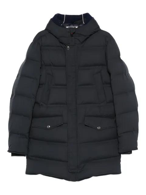hoodied padded coat by KIRED