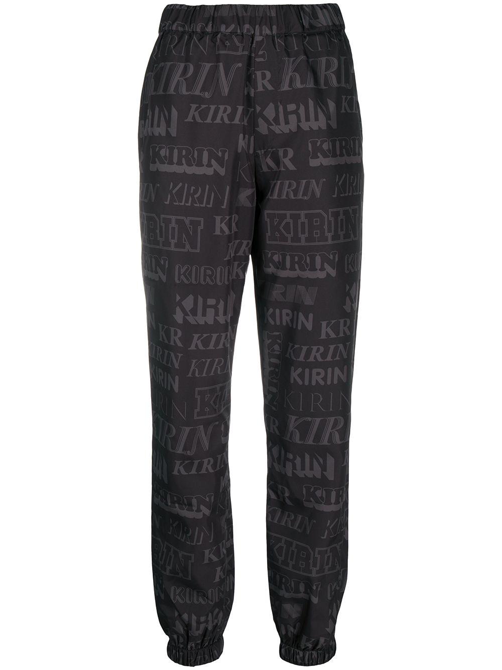 logo-print straight-leg track pants by KIRIN
