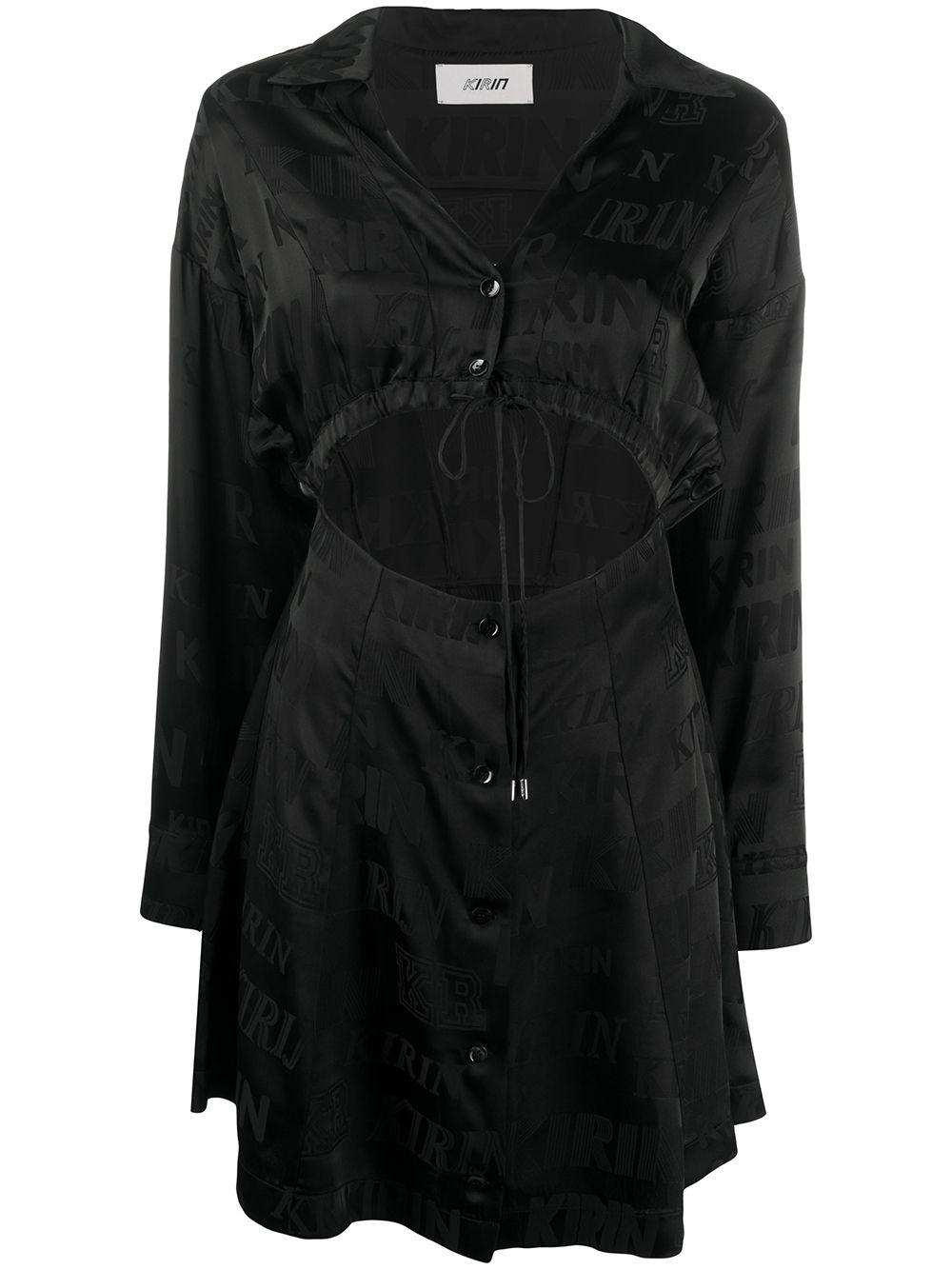 tie-fastening detail dress by KIRIN