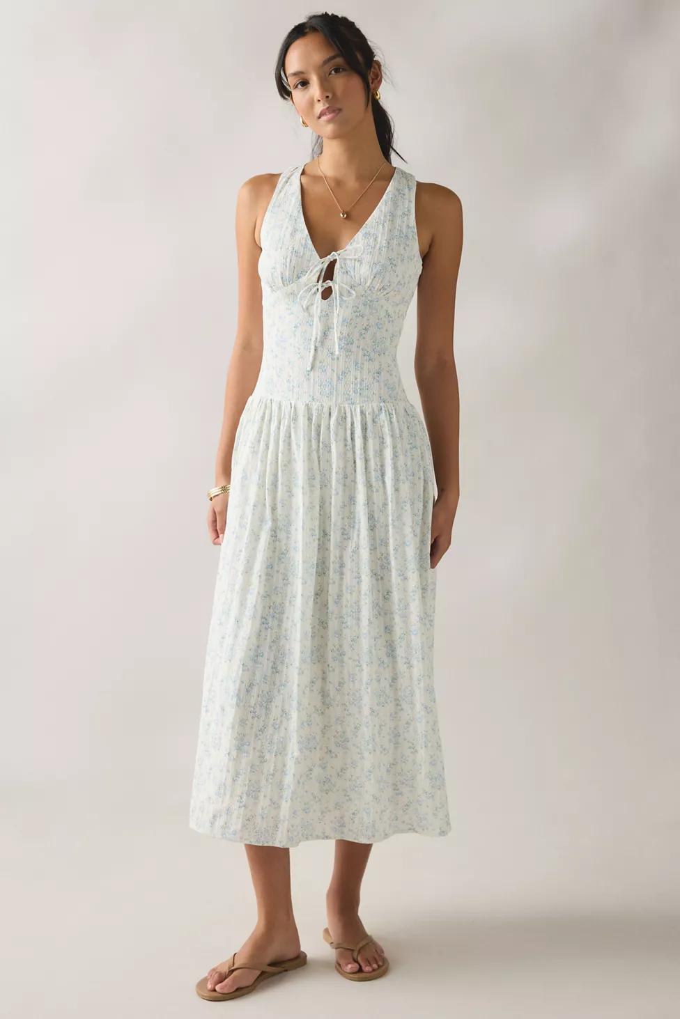 Kiss The Sky Summer Breeze Drop Waist Midi Dress by KISS THE SKY