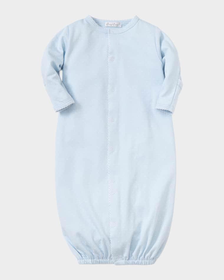 Boy's Dot-Printed Convertible Gown, Size Preemie-S by KISSY KISSY