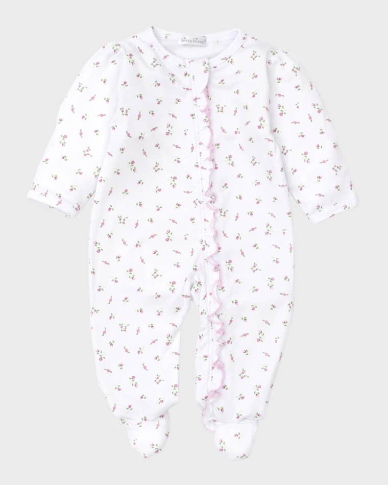 Girl's Garden Rose Footie, Size 3M-9M by KISSY KISSY