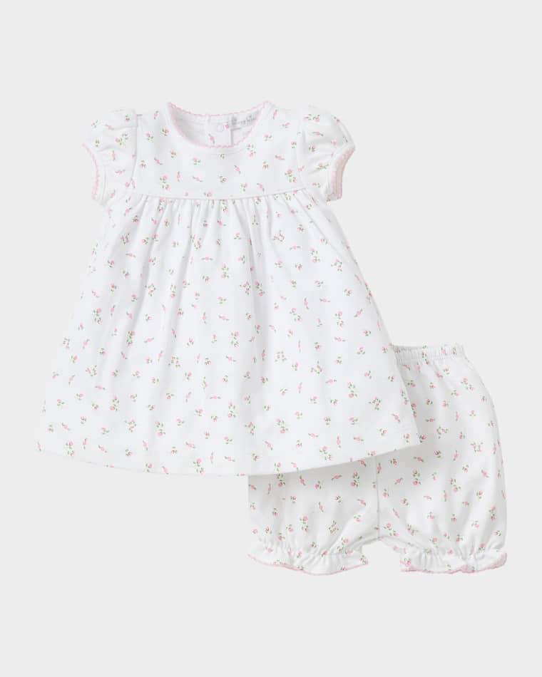 Girl's Garden Roses Dress & Bloomers Set, Size Newborn-18M by KISSY KISSY