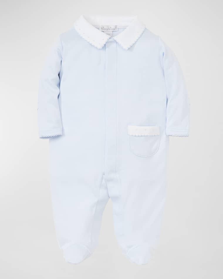 Kid's New Beginnings Collared Footie, Size Premie-9M by KISSY KISSY