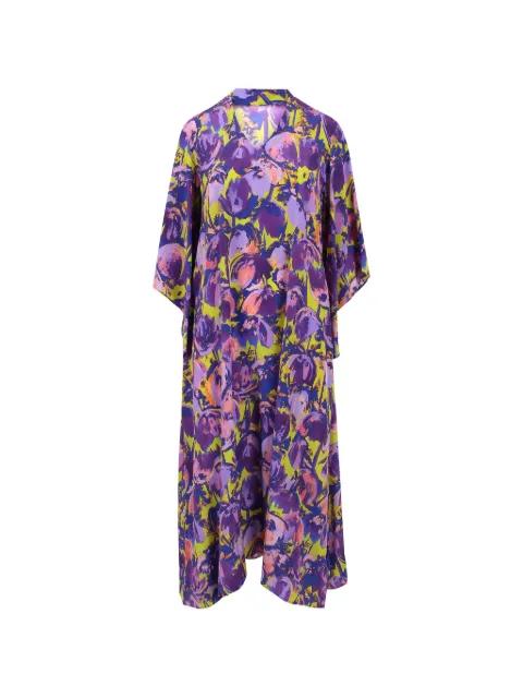 floral-print V-neck maxi dress by KITAGI