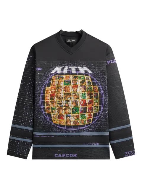 x Marvel vs. Capcom print-detail V-neck sweatshirt by KITH