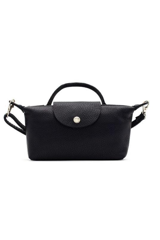 Italian Genuine Leather Mini Top Handle Crossbody Bag With Detachable Strap by KITISE Italian Genuine Leather Mini Top Handle Crossbody Bag With Detachable Strap by KITISE