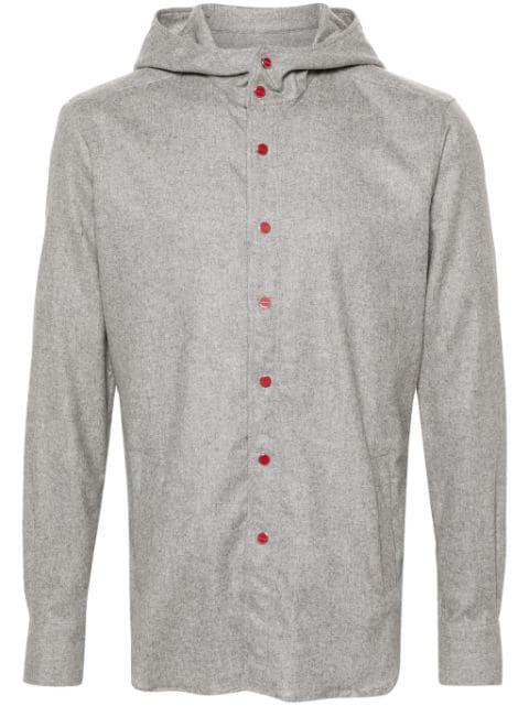 Mariano flannel hoodied shirt by KITON