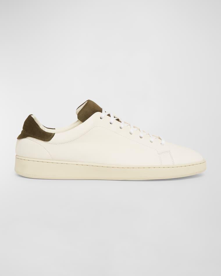 Men's Bicolor Leather Low-Top Sneakers by KITON