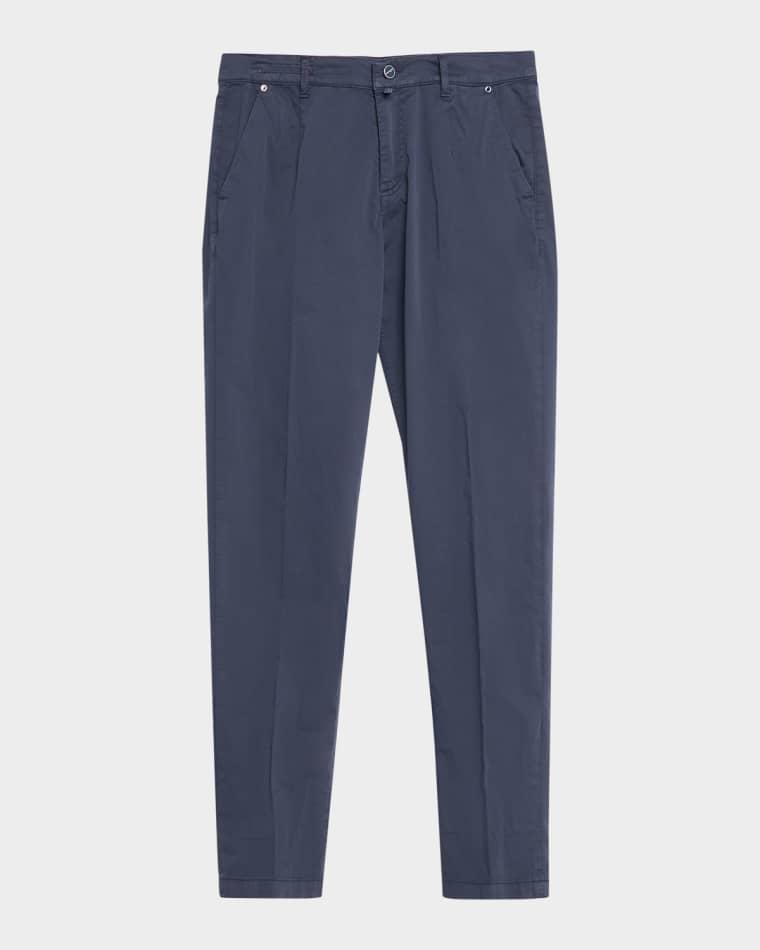 Men's Cotton Poplin Slim Four-Pocket Pants by KITON