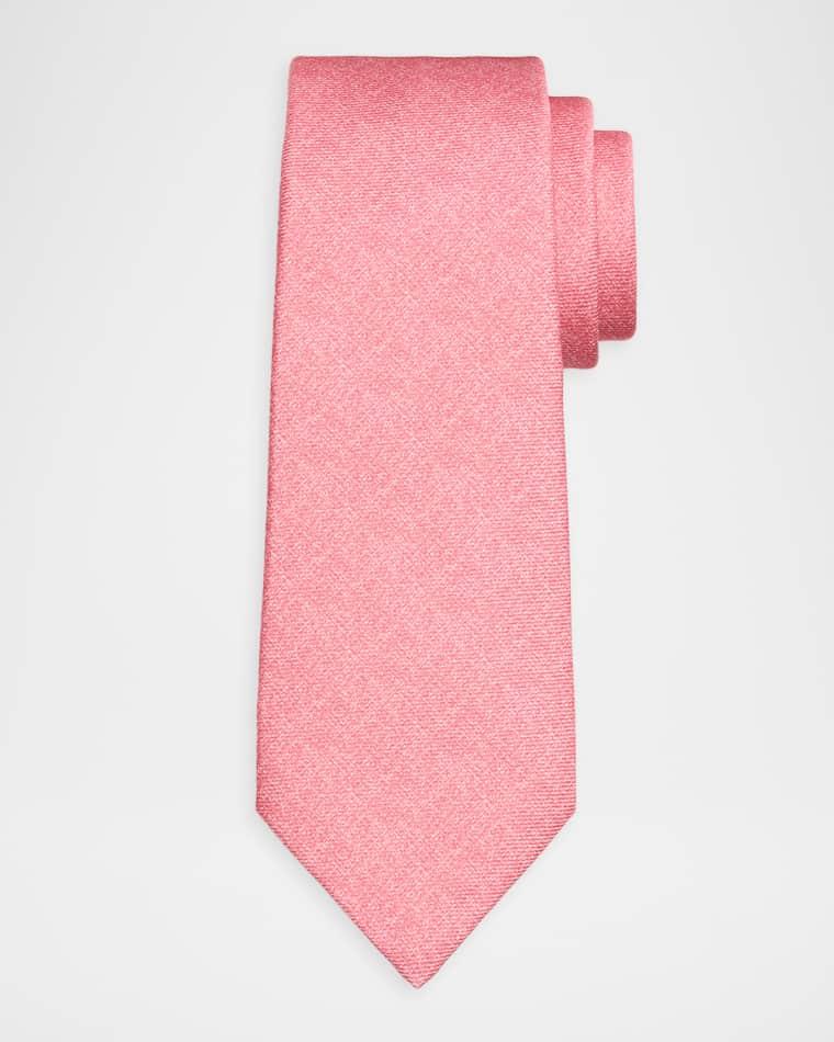Men's Crosshatch-Printed Silk Tie by KITON