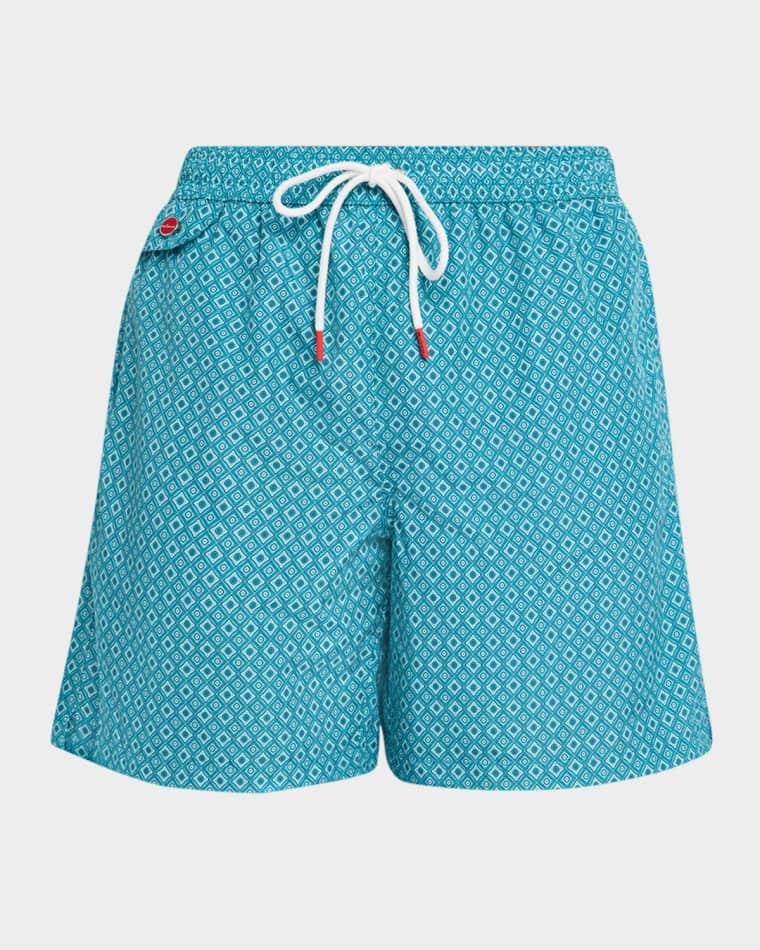 Men's Diamond Printed Swim Trunks by KITON