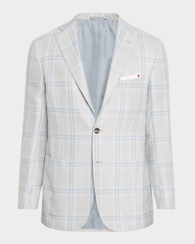 Men's Micro-Plaid Sport Coat by KITON