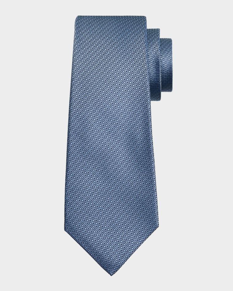 Men's Silk Tonal Jacquard Seven-Fold Tie by KITON