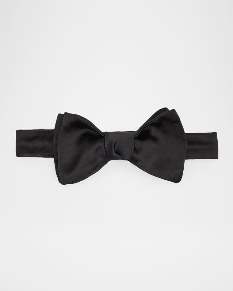 Men's Solid Silk Bow Tie by KITON