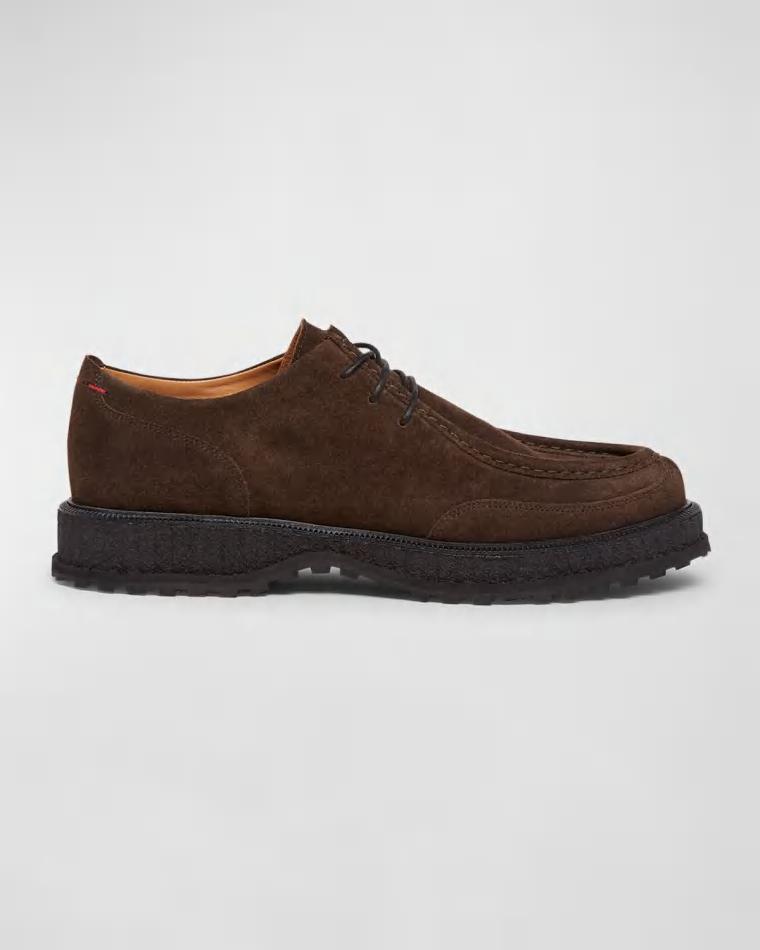 Men's Suede Lace-Up Wallabee Loafers by KITON