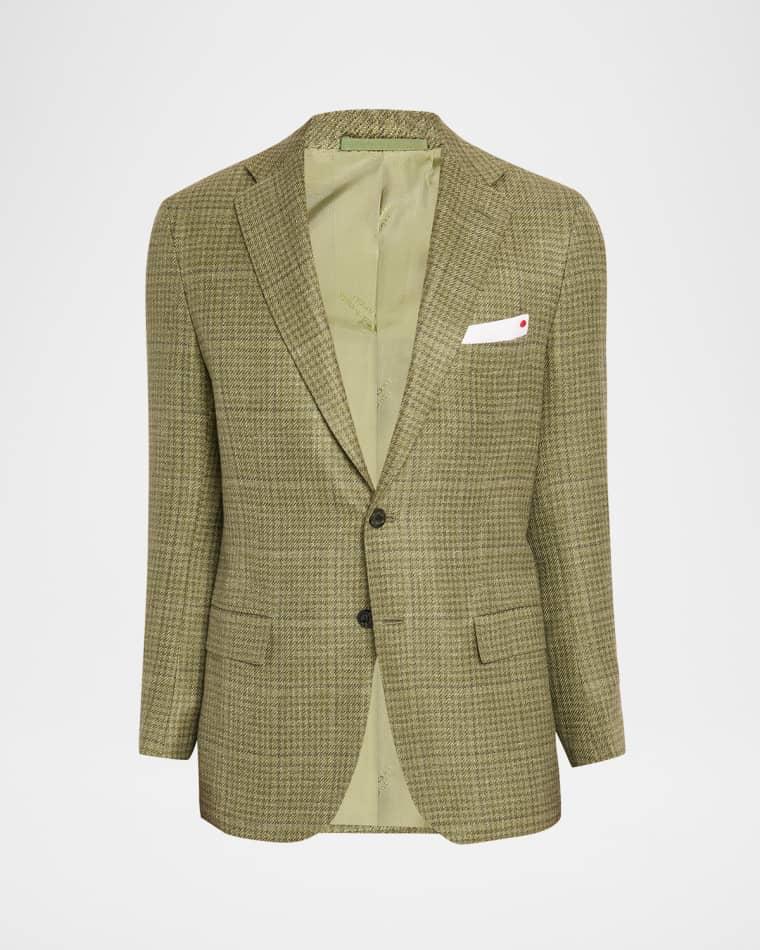 Men's Tonal Plaid Wool-Blend Single-Breasted Sport Coat by KITON
