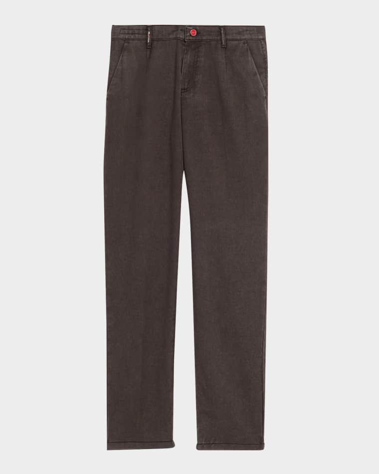 Men's Washed-Effect Wool Four-Pocket Pants by KITON